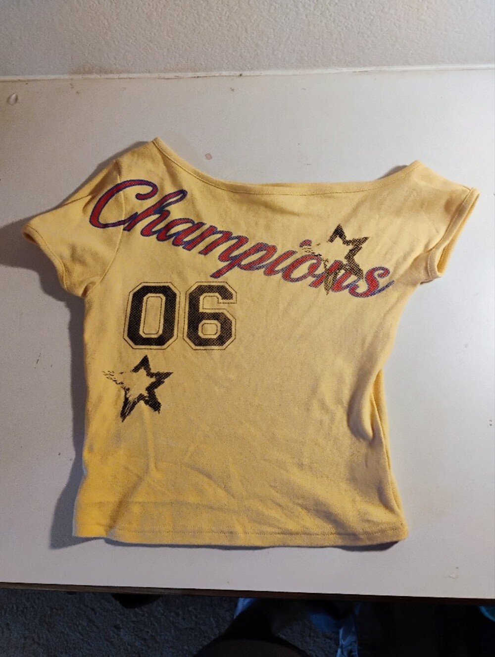 Yellow Girls' 'Champions' Graphic Tee